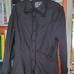 Killstar Tombstone Tourist XXL Long Sleeve Button Up Dress